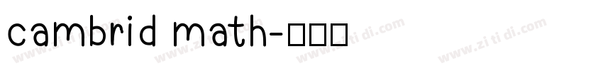 cambrid math字体转换